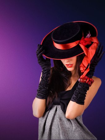 Красивые девушки в шляпках