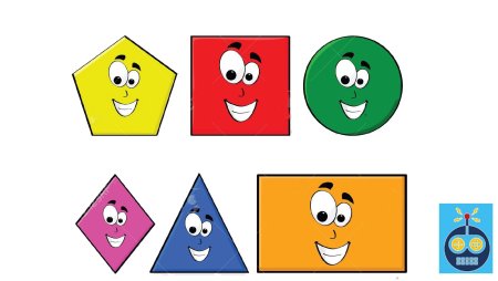 Геометрические фигуры с глазками для детей
