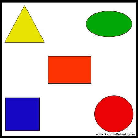 Карточки геометрические фигуры для детей