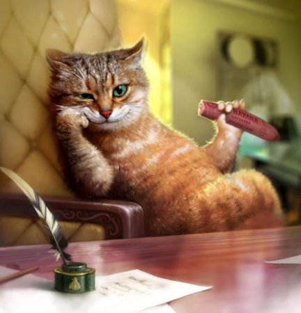 Кот с сосисками