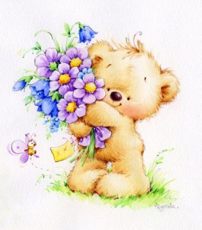 Рисунки Марины Федотовой мишки