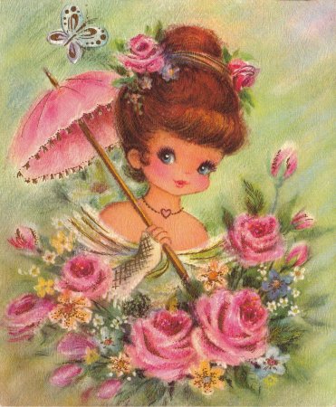 Открытка «девочка»