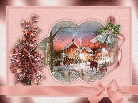 Рождественские открытки коллаж