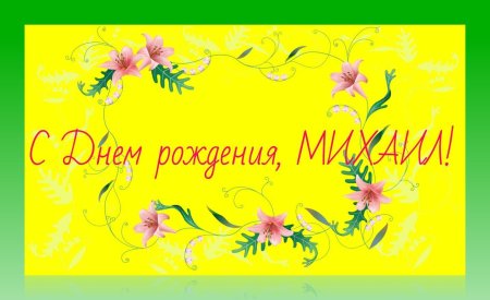 С днём рождения Михаил