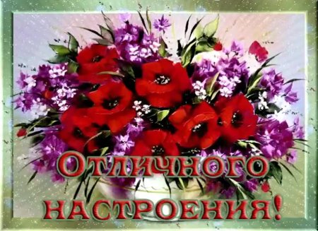 Цветы и пожелания хорошего настроения