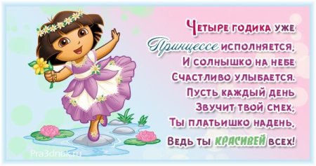 Поздравления с днём рождения девочке 4