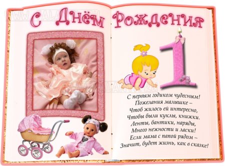 1 Годик девочке поздравления