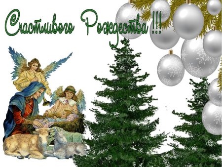 Рождество на белом фоне