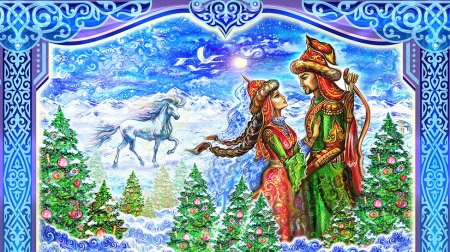 Татарские новогодние открытки