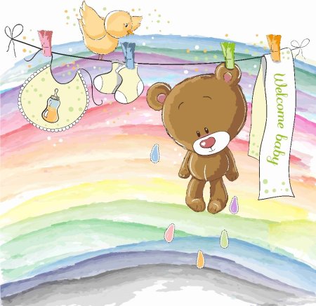 Открытка с прибавлением в семье