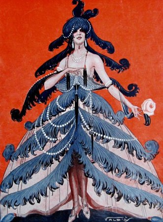 Art deco Lady новогоднее