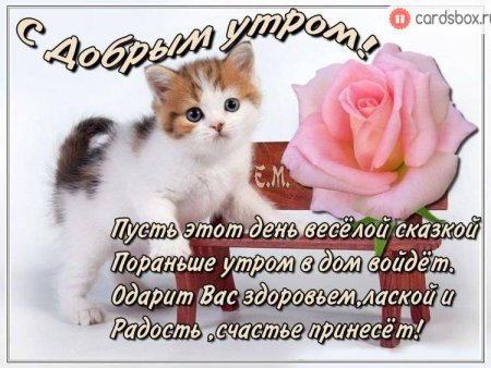 Открытки с добрым утром со стихами