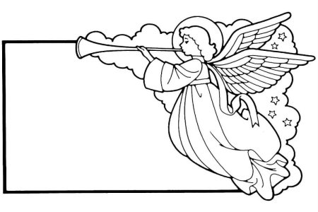 Ангел раскраска