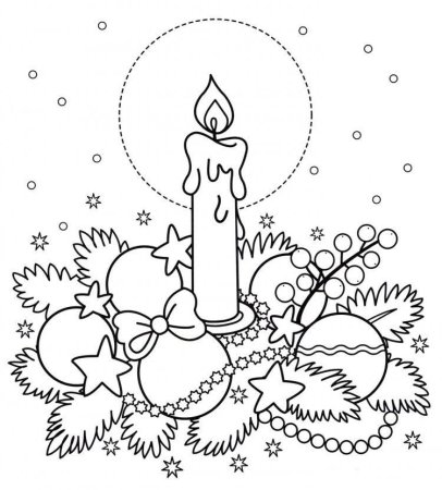 Новогодний натюрморт раскраска