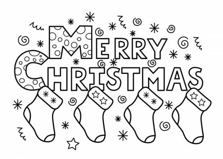 Merry Christmas раскраска