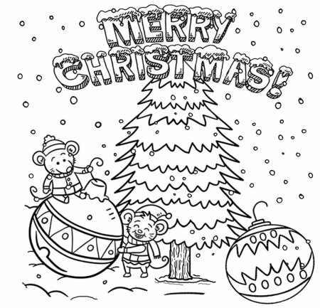 Рождественские раскраски Merry Christmas