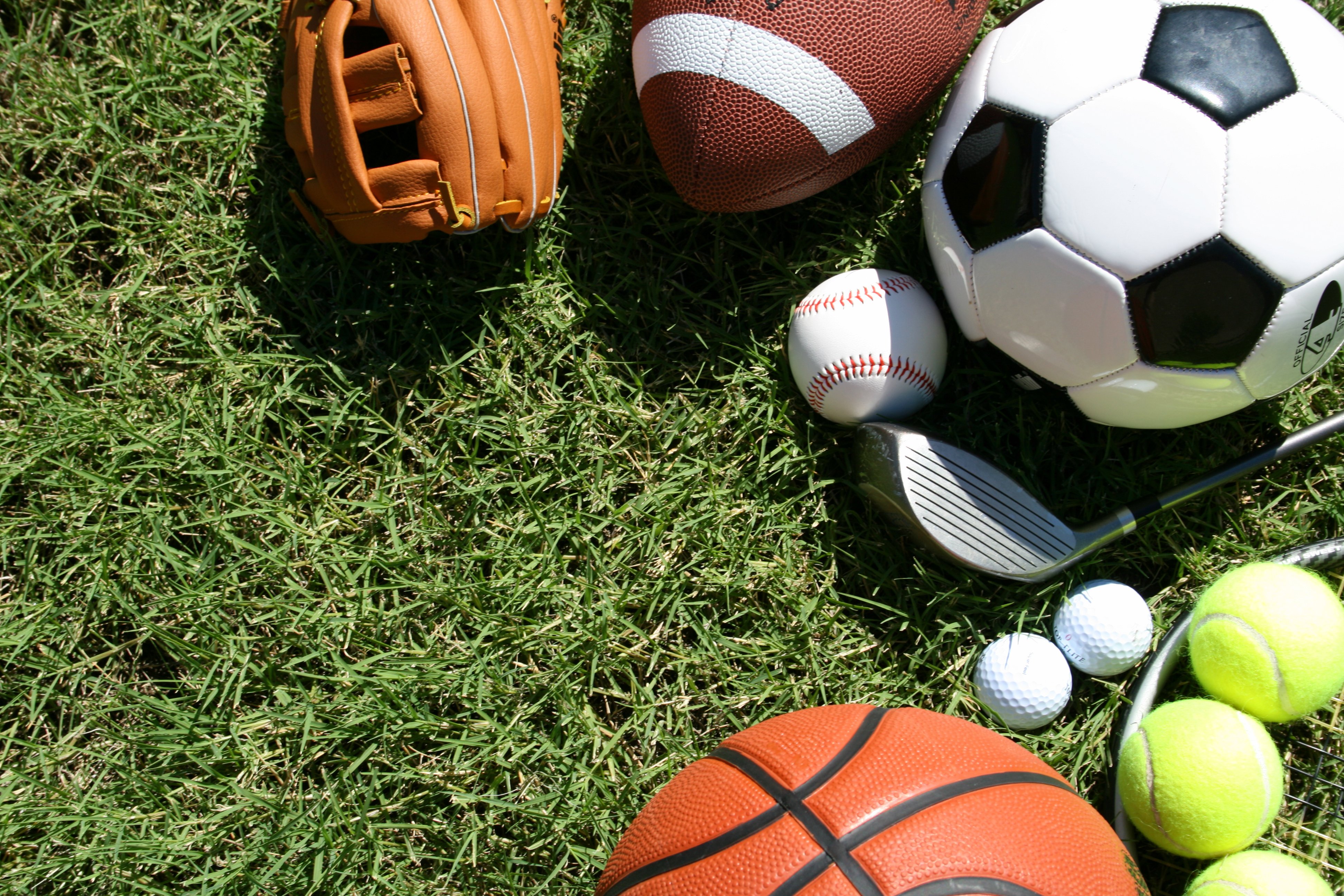 Sports items. Спортивный инвентарь. Спортивные мячи. Спортивный инвентарь для футбола. Спортивный инвентарь на траве.