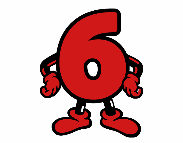 Веселая 6. Крутая цифра 6. Цифра 6 для детей. Цифра 6 с ручками и ножками. Цифра 6 красная.