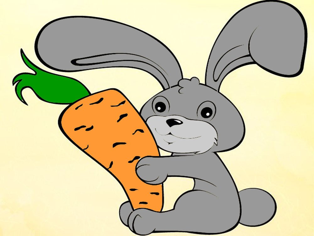 Зайчик морковь. Заяц с морковкой. Заяц с морковкой рисунок. Заяц мультяшный. Зайка с морковкой.
