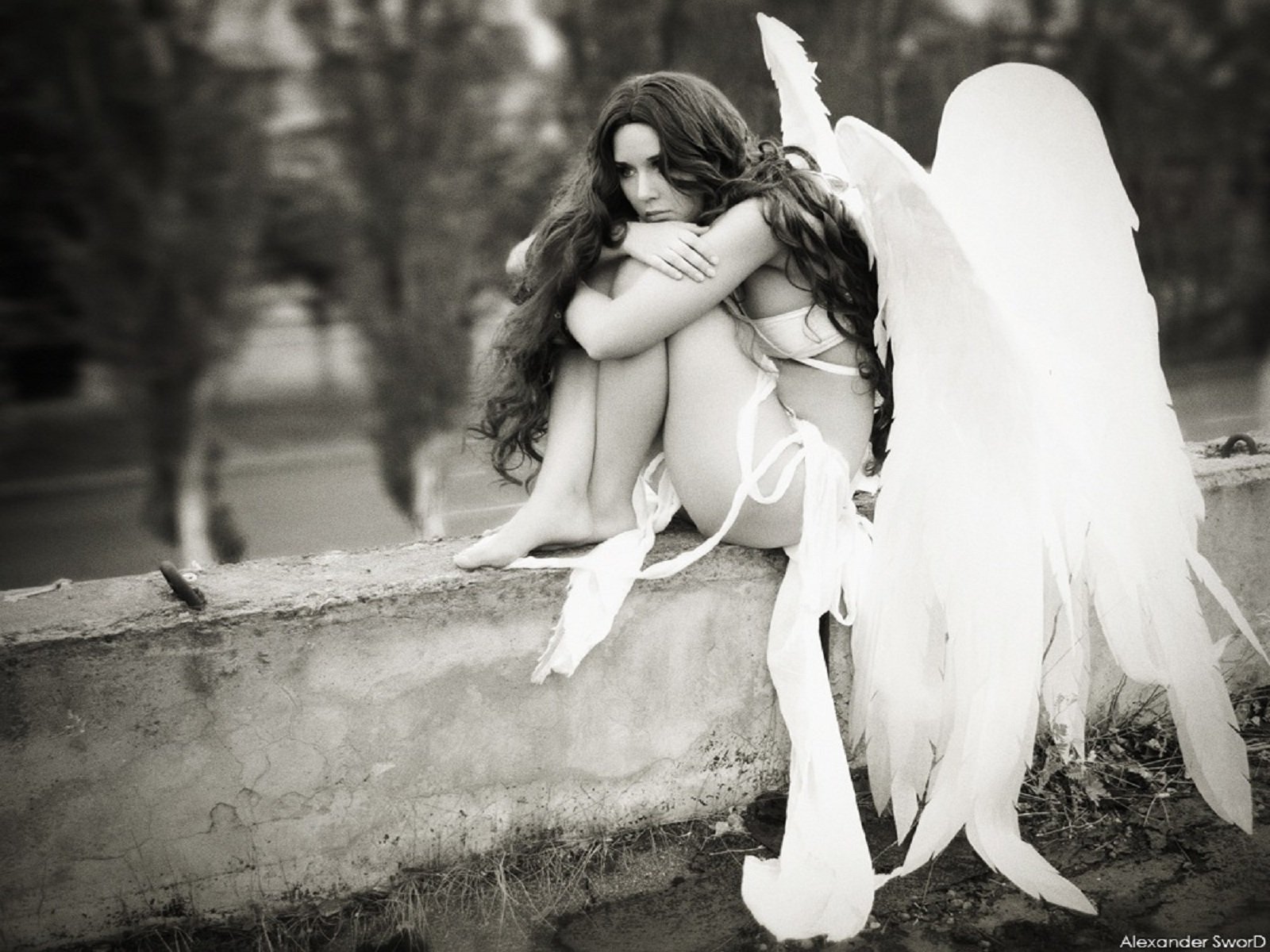 черно белые фотографии высокого разрешения ангелы