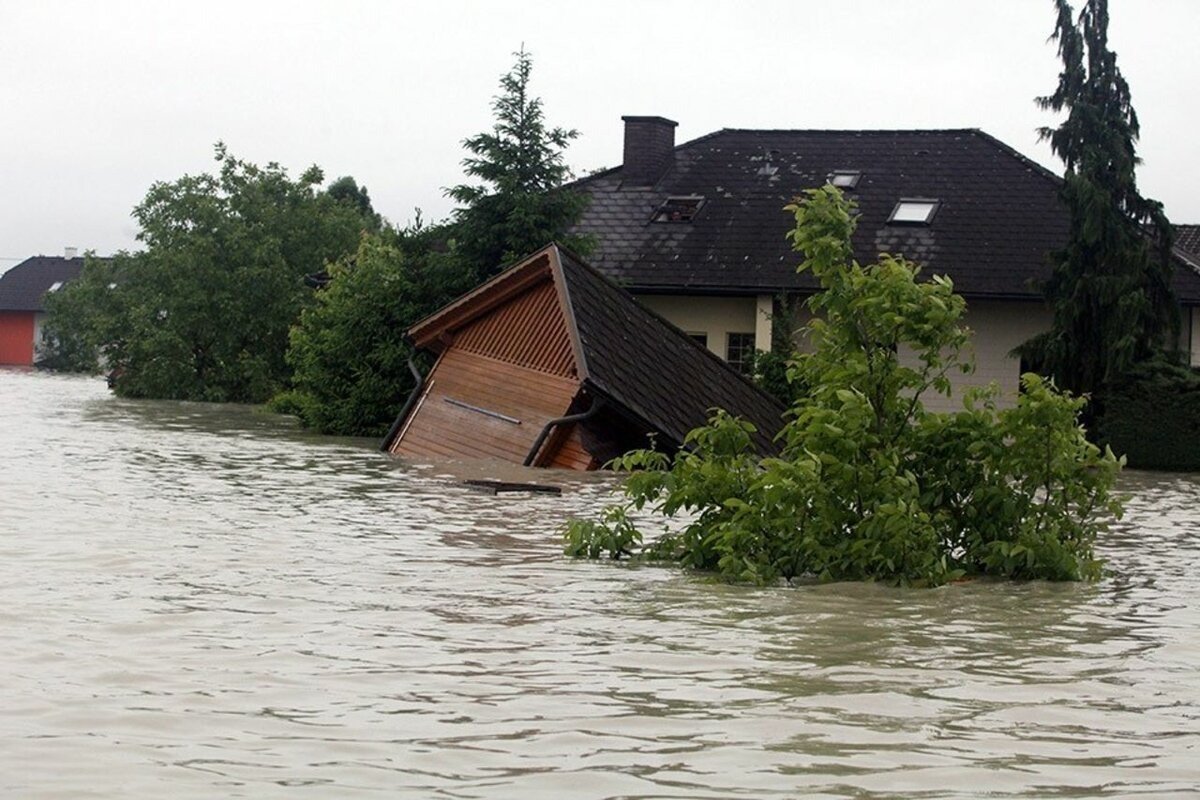 Сон затопление. Наводнение. Дома снесенные потопом. Островок леса среди наводнения картинки.