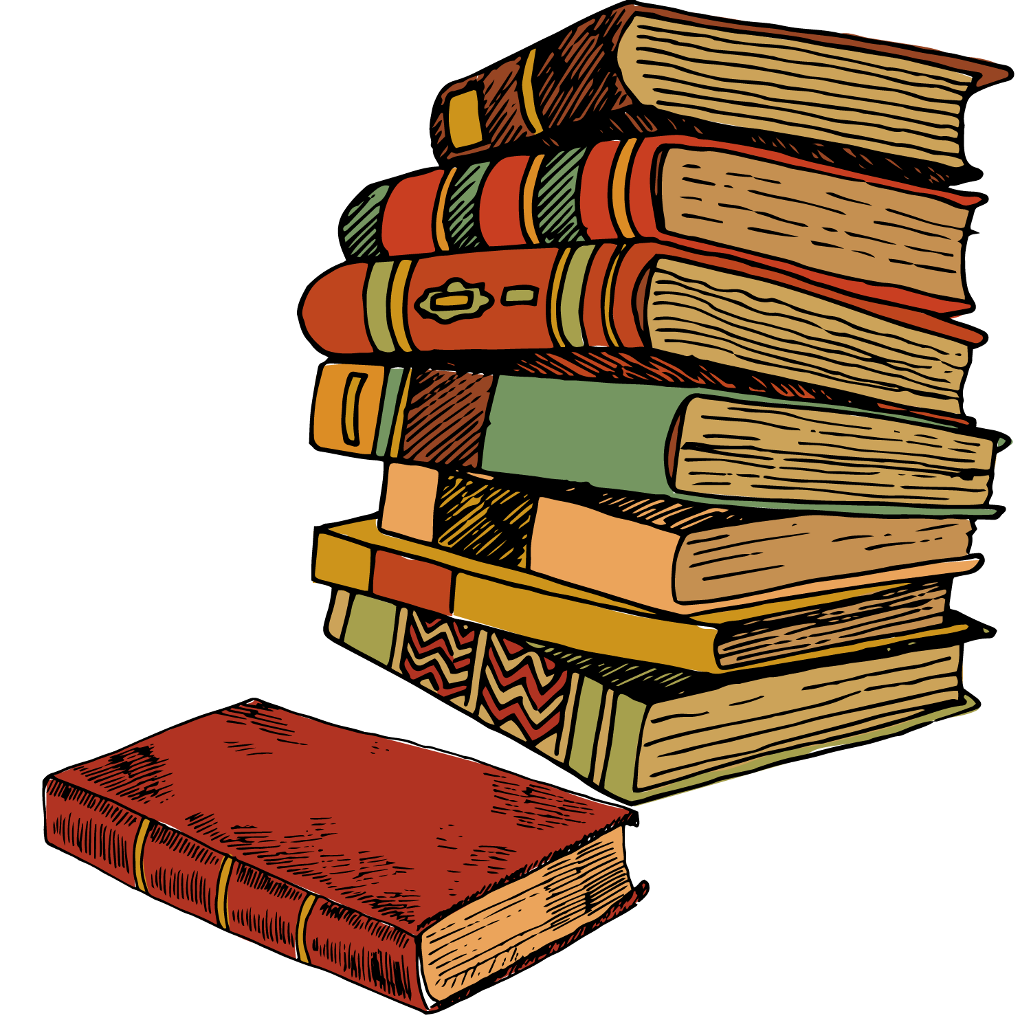 Цветные рисунки книг. Стопка книг. Книга на прозрачном фоне. Иллюстрации к книгам. Книга рисунок.