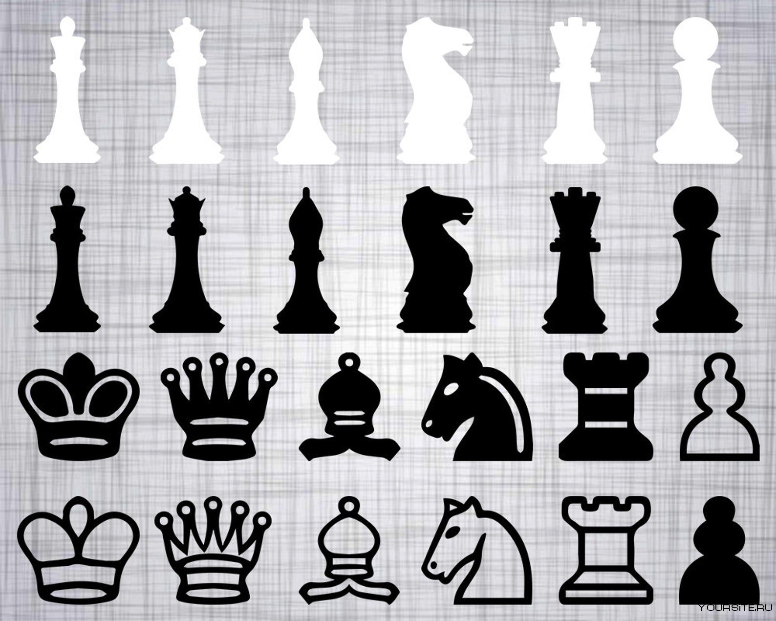 шахматные фигуры картинки для распечатать