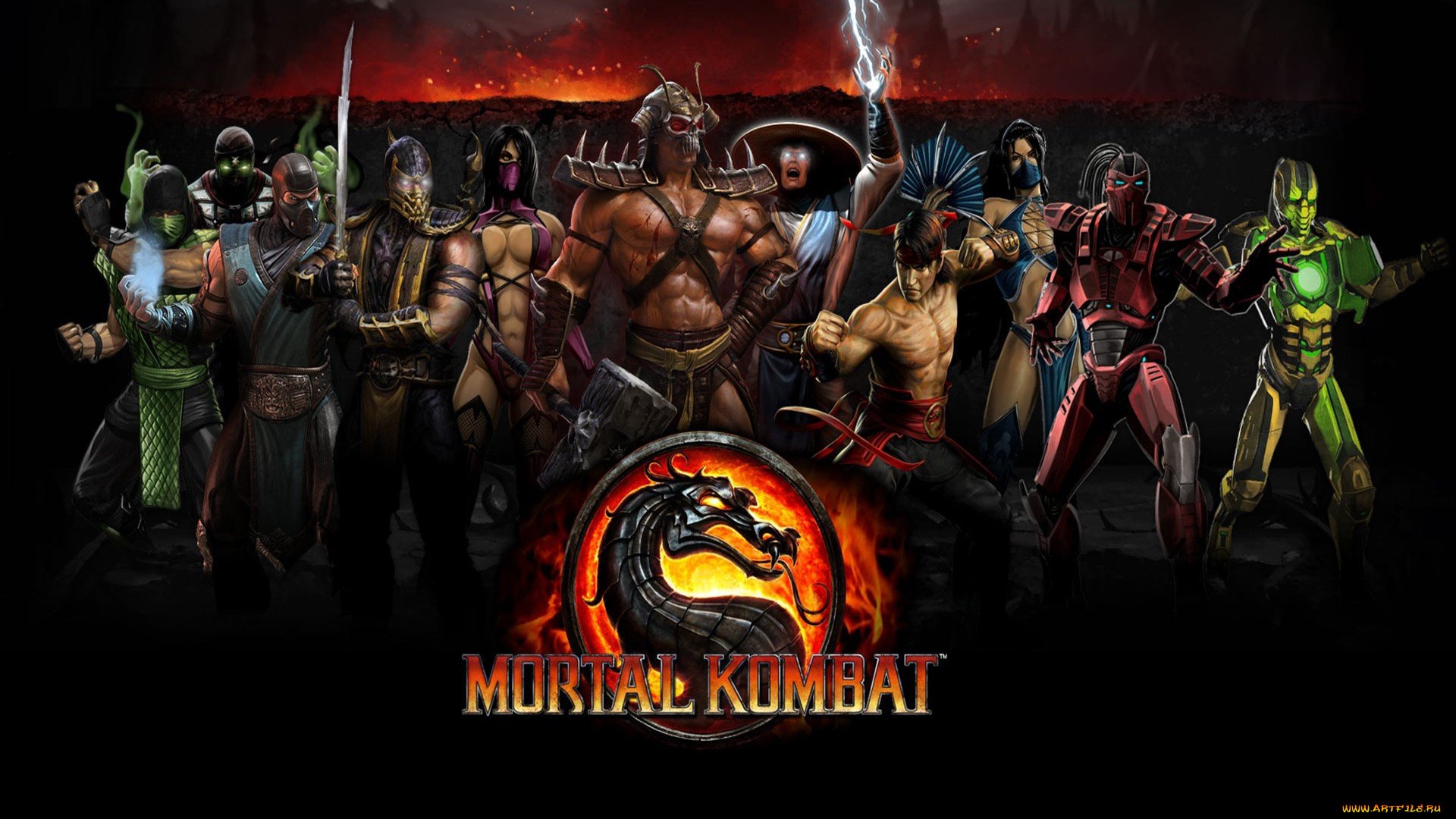 Надо мортал комбат. Mortal Kombat 2011 Scorpion. Мортал комбат 9 фон.