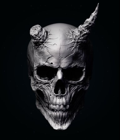 Черный череп