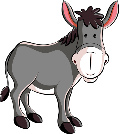 Ослик мультяшный