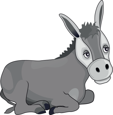 Осел мультяшный