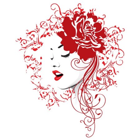 Очертания женского лица