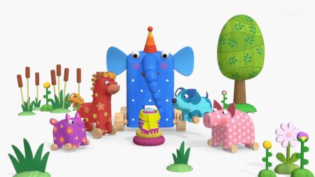 Кошечка мяу мультфильм деревяшки