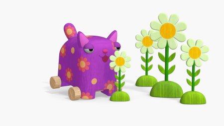 Кошечка мяу мультфильм деревяшки