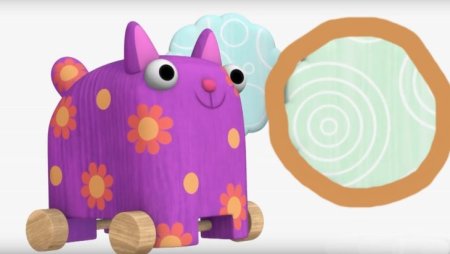 Деревяшки мультфильм кошечка