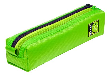 Пенал Hatber 200х50х40мм 2 отделения на молнии мягкий Fresh line -Pomegranate-