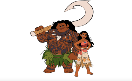 Моана и Мауи вектор