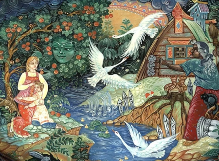 Василиса прекрасная и гуси лебеди