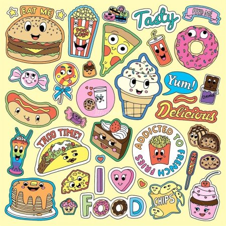 Маленькие рисунки для наклеек