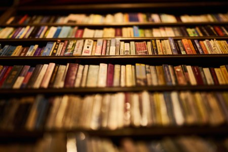 Книжные полки с книгами