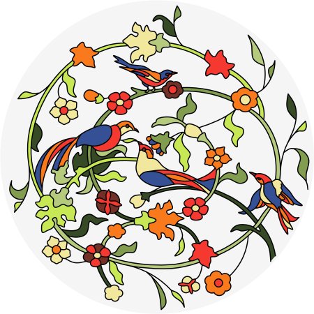 Растительный орнамент цветной