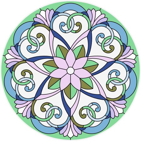 Растительный арнамент в круг