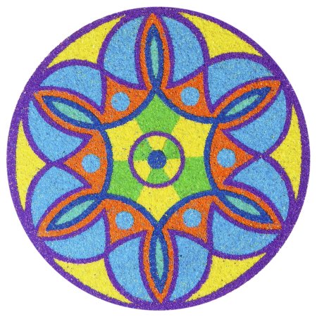 Орнамент в круге цветной