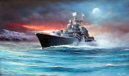 Боевые корабли в живописи