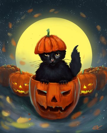 Хэллоуинский Бони с тыквой