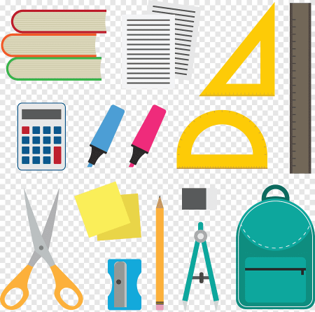 Векторные школьные принадлежности