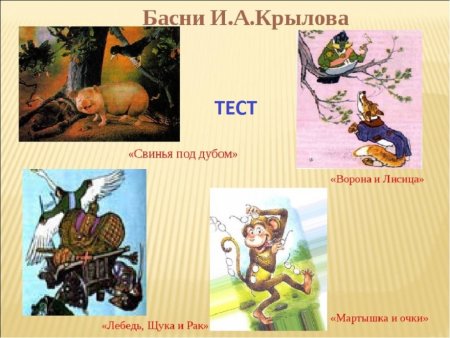 Крылов герои басен