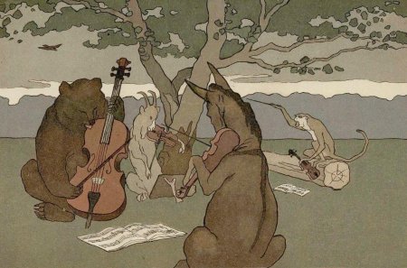 Иллюстрация к басне Крылова квартет