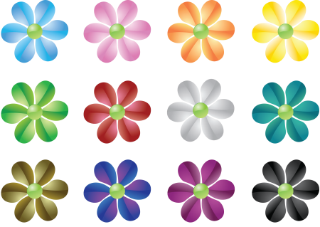 Яркие цветы для вырезания