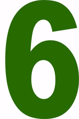 Цифра 6 трафарет